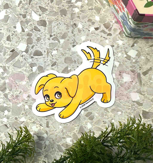 Golden Puppy Sticker