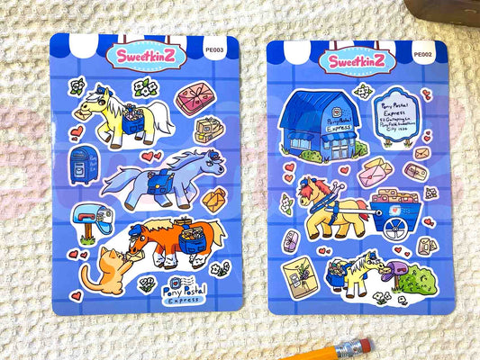 Pony Postal Express Sticker Sheet Set of 2