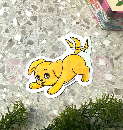 Golden Puppy Sticker