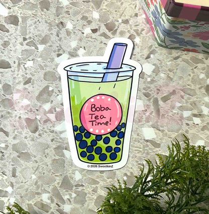 Matcha Boba Tea Sticker