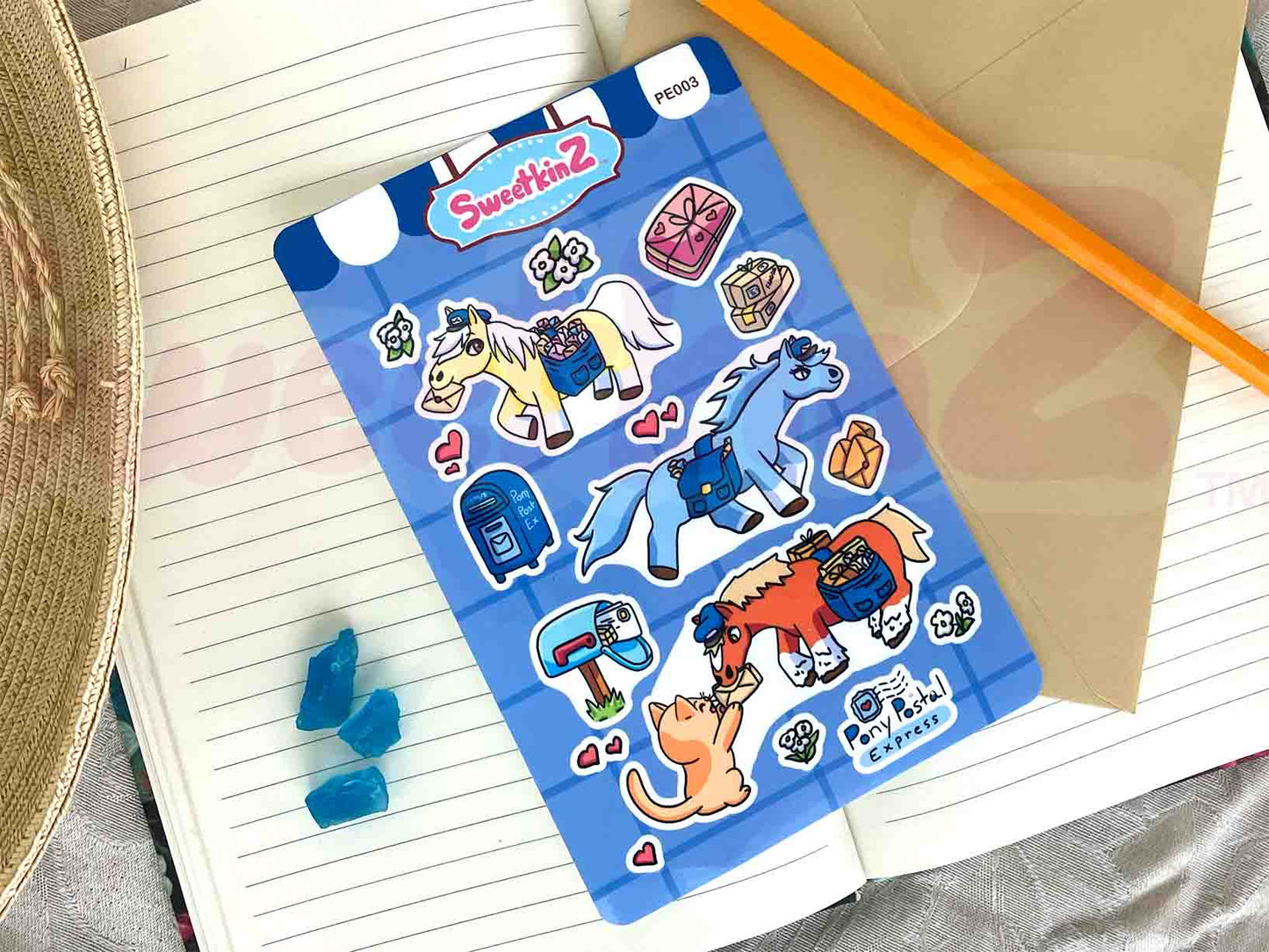 Pony Postal Express Sticker Sheet Set of 2