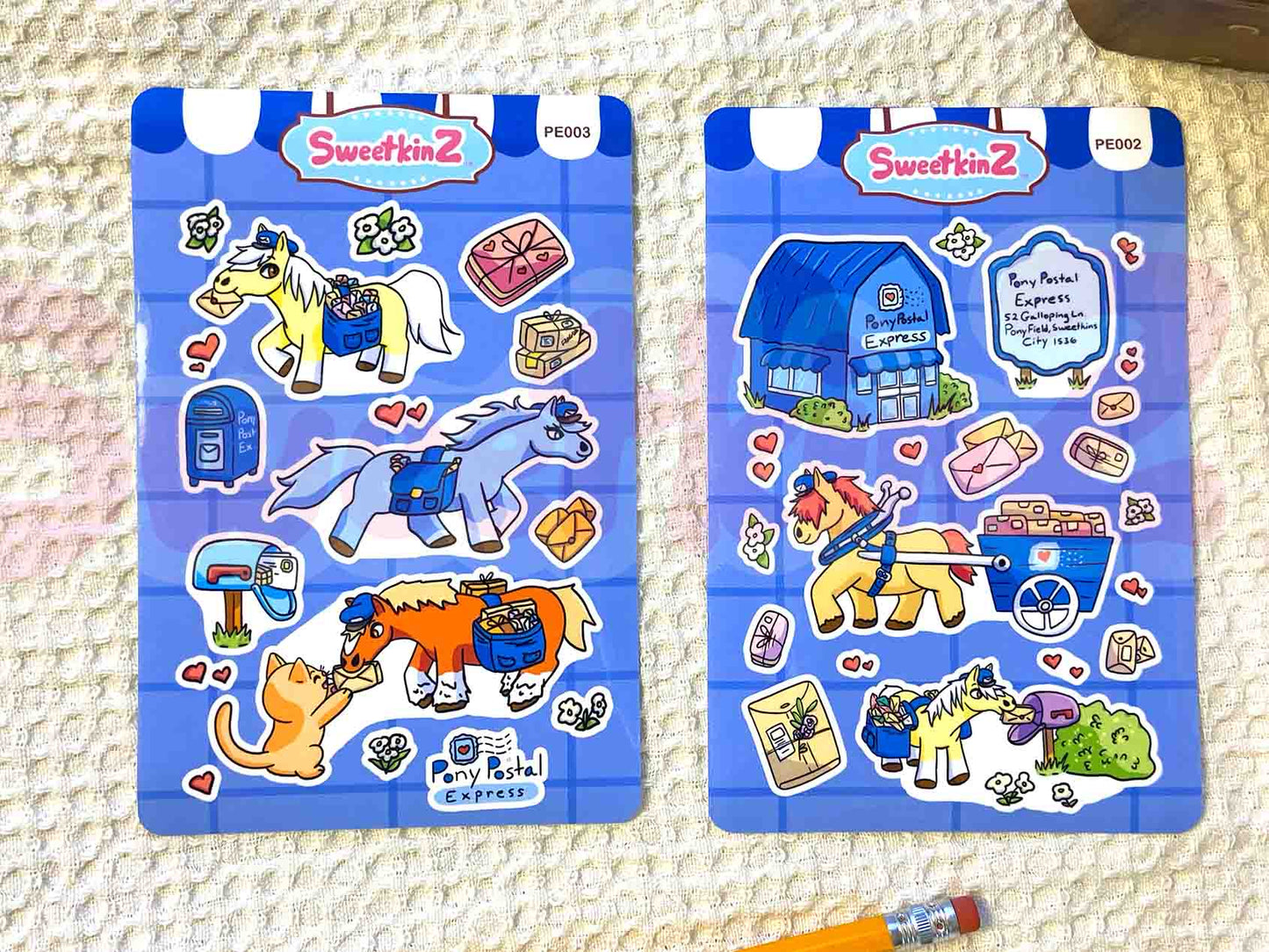 Pony Postal Express Sticker Sheet Set of 2