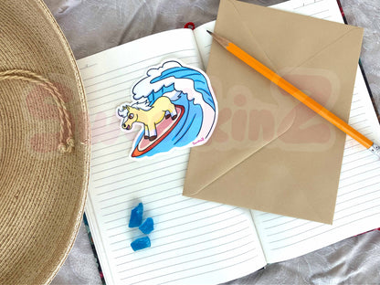 Surfing Pony Sticker
